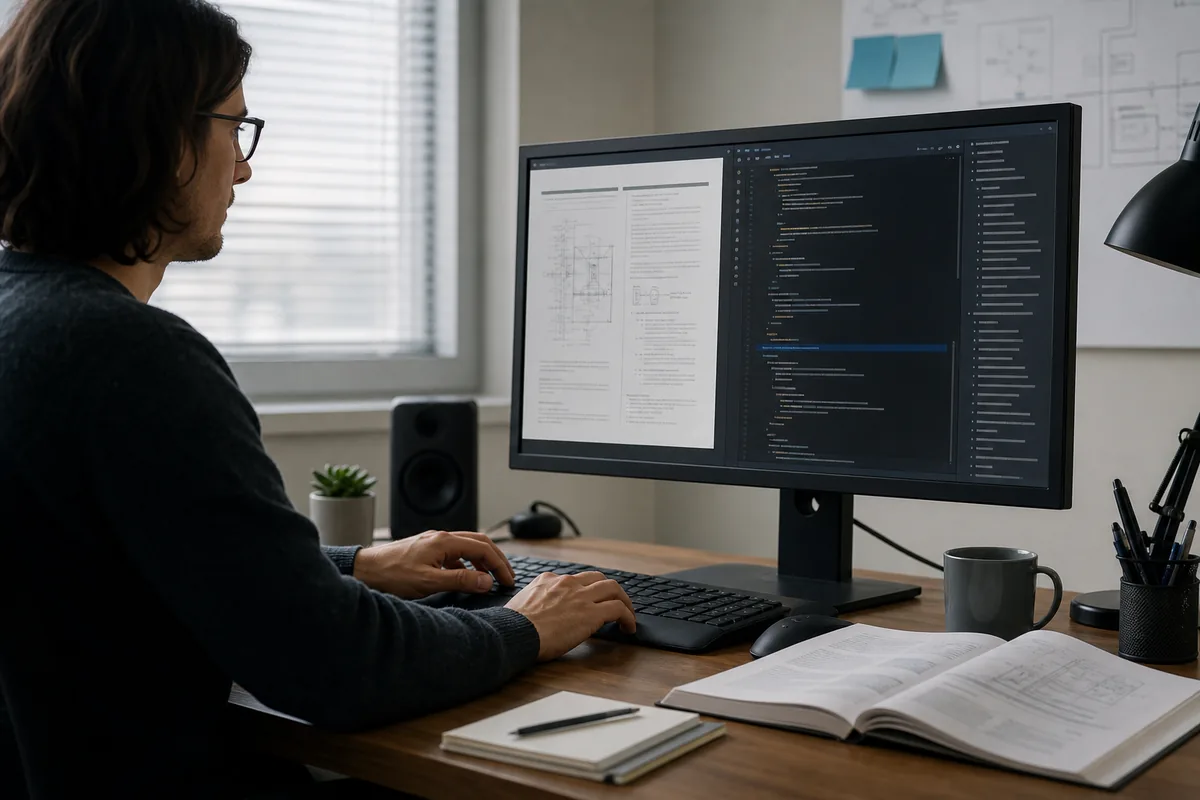 A technical writer moving a product manual into structured documentation